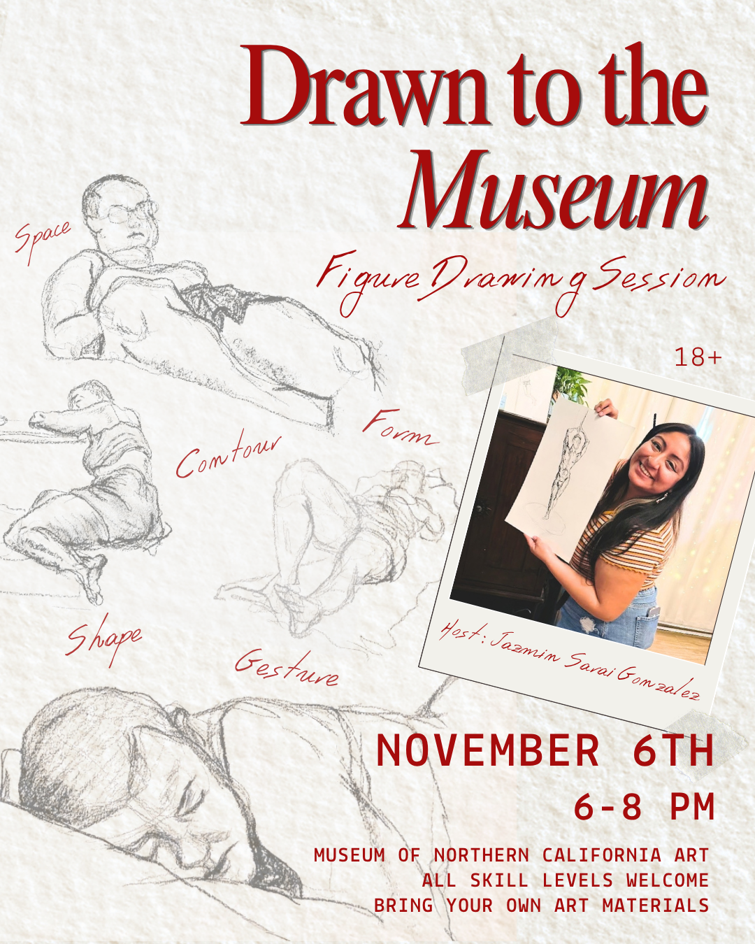 Event Ticket - 18+ Figure Drawing Session: Friday, November 6th
