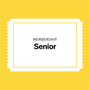 A graphic image of a membership card labeled 'Senior' on a yellow background, indicating it is for a senior membership.